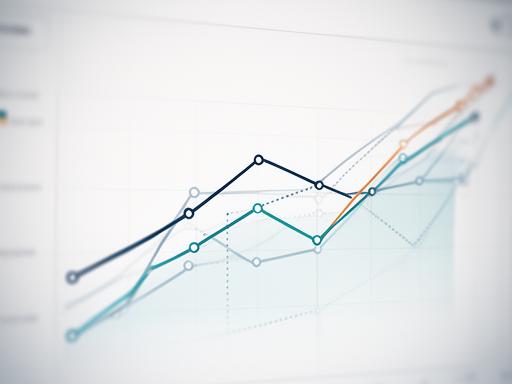 Minimal line chart showing weekly service business performance with rising and dipping points on a soft dashboard surface